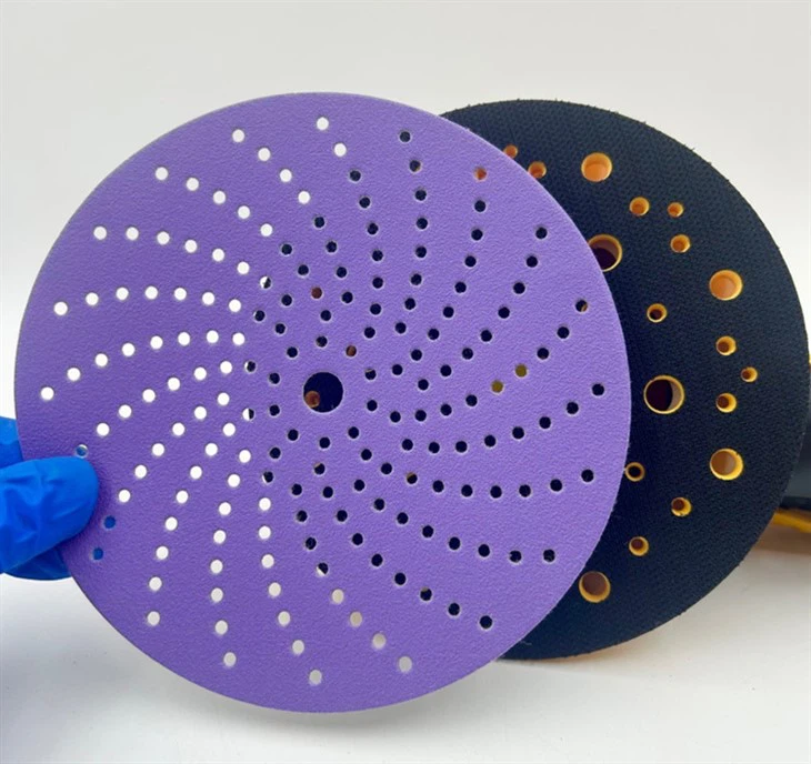 Purple Ceramic Aluminium Oxide Multihole Sanding Discs
